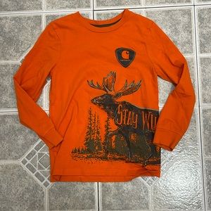 Carharrt Boys Orange Long Sleeve Shirt